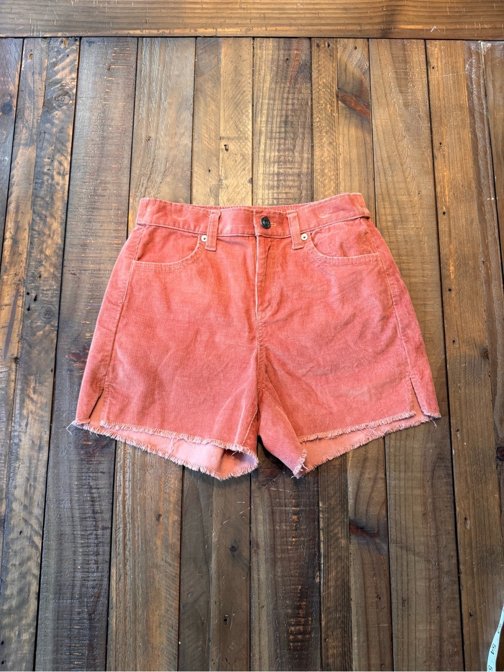 Aerie Corduroy Stretchy High-Rise Short~Size X-Small. Salmon Color